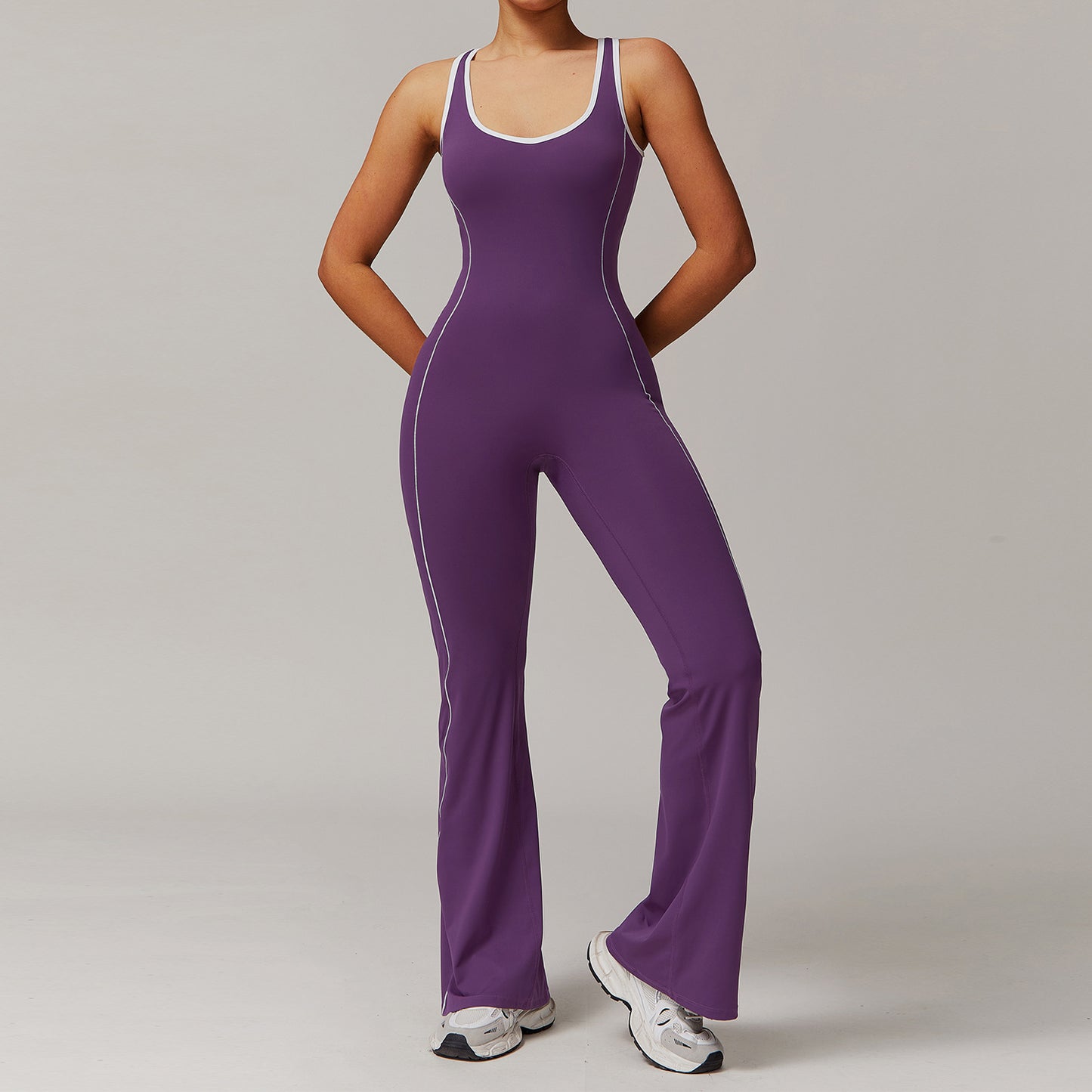 Seamline Sculpt Activewear Jumpsuit – Stretch, Style & Strength in One Piece Hollow Beauty Back Yoga Clothes Dance Sports Jumpsuit