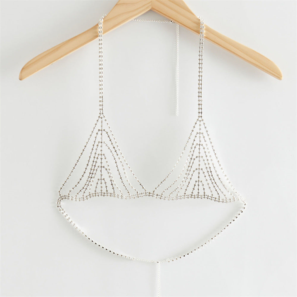 Rhinestone Body Chain Bra European And American Nightclubs Party Chest Necklace Accessories