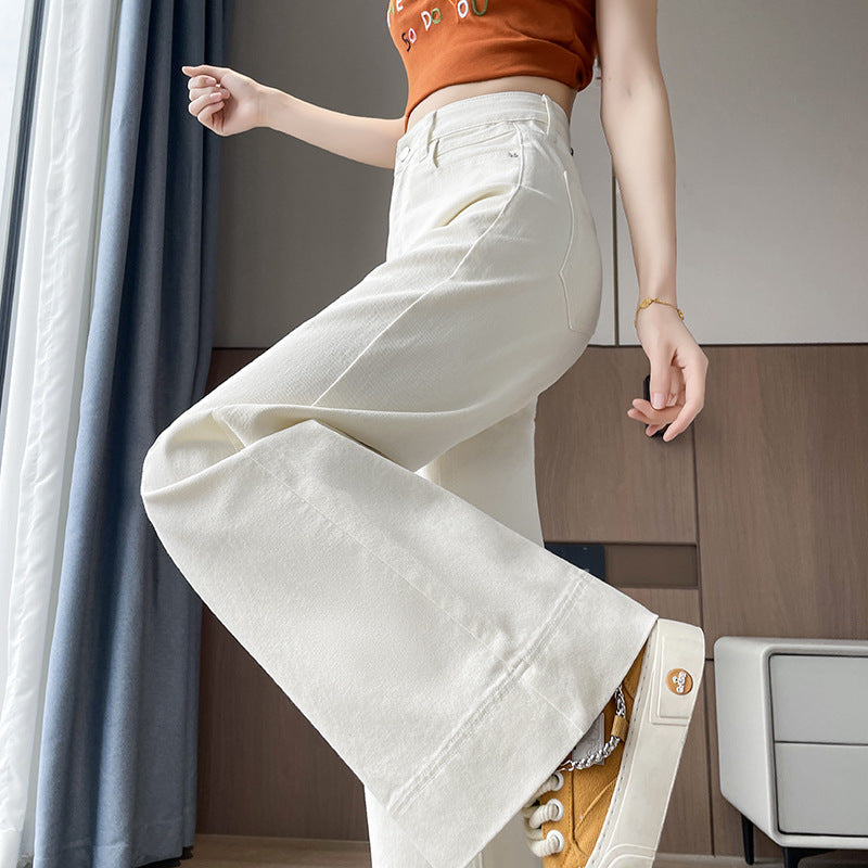 Classic Wide-Leg High Waist Jeans – Korean Minimalist Chic New High Waist Wide Leg Jeans Women Loose Casual