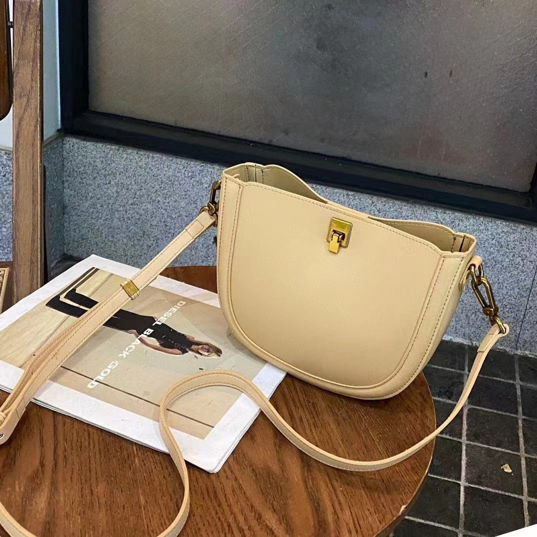Simple Casual Leather Messenger Bag For Women's