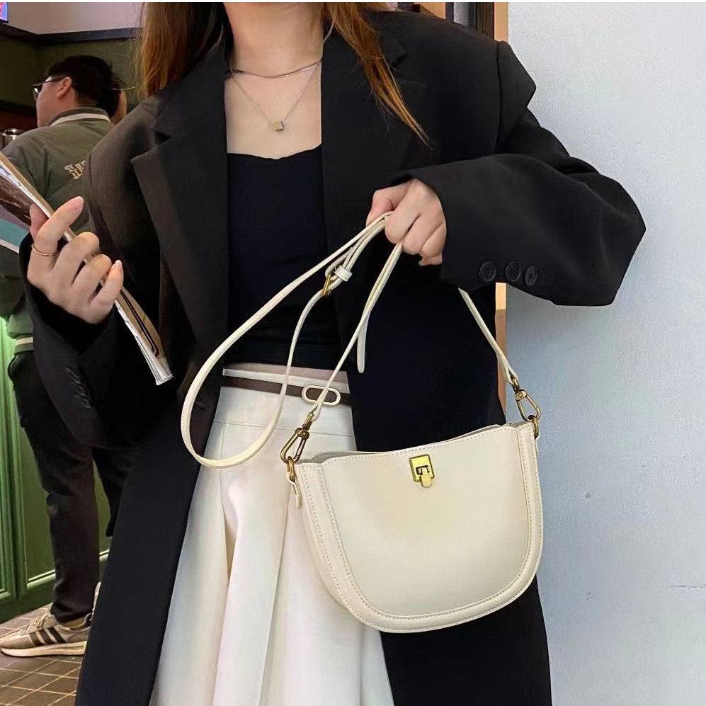 Simple Casual Leather Messenger Bag For Women's