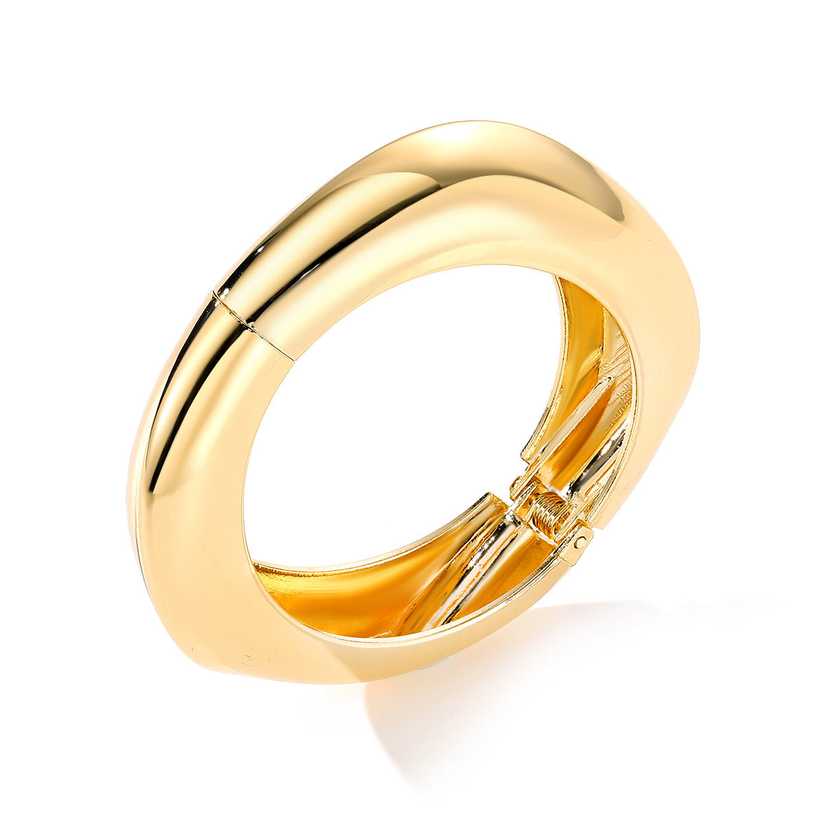 Exaggerated Metal Glossy Surface Bracelet For Women's