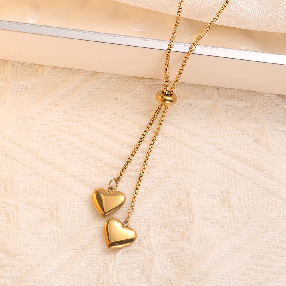 Love Pendant Necklace Net Red Personality Ins Cold Style Titanium Steel