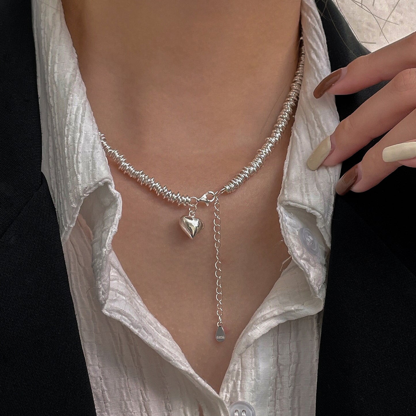 Light Luxury High-grade Ring Love 2 in 1 Necklace Women's Bracelet