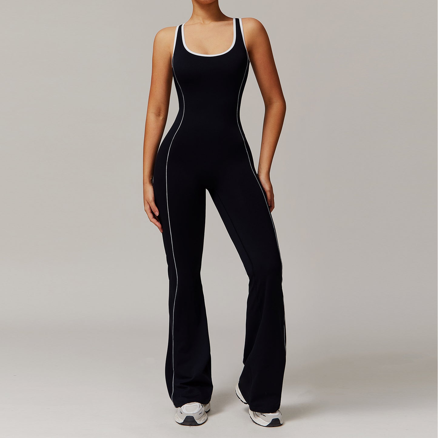 Seamline Sculpt Activewear Jumpsuit – Stretch, Style & Strength in One Piece Hollow Beauty Back Yoga Clothes Dance Sports Jumpsuit