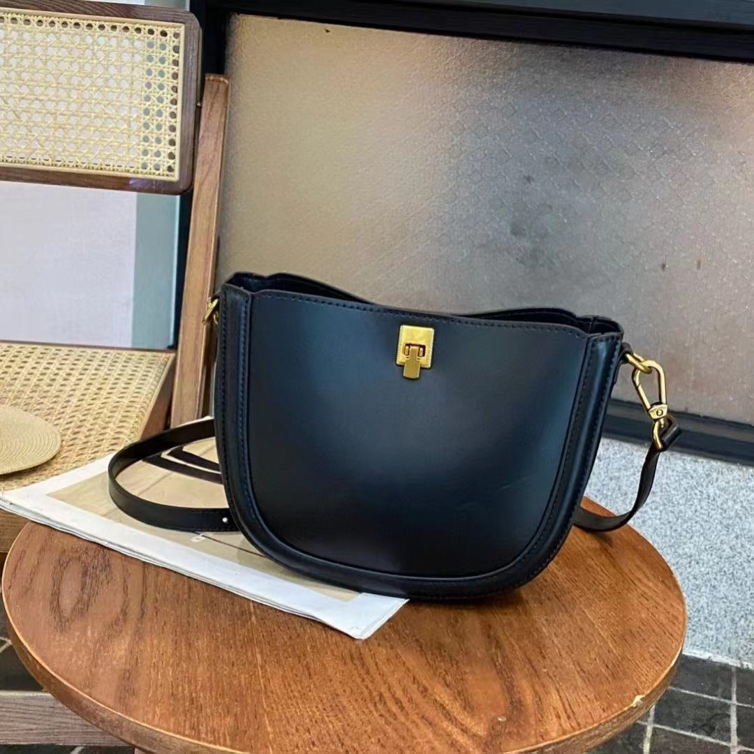 Simple Casual Leather Messenger Bag For Women's