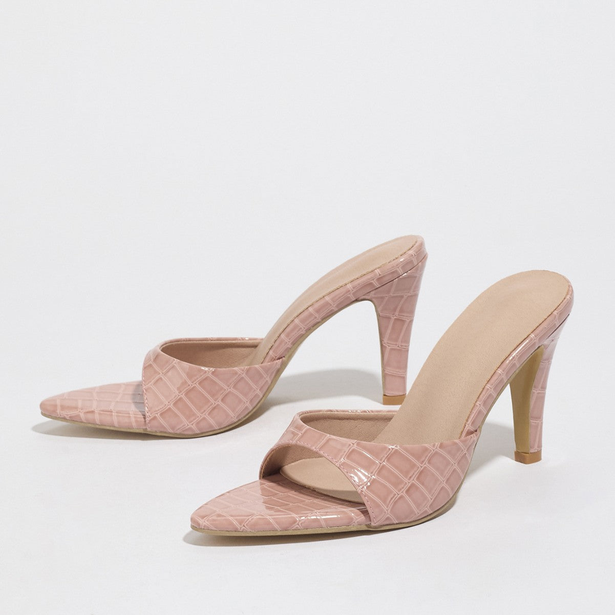Sexy Summer Pointed Toe Open Toe Stiletto Heel Slippers For Women's