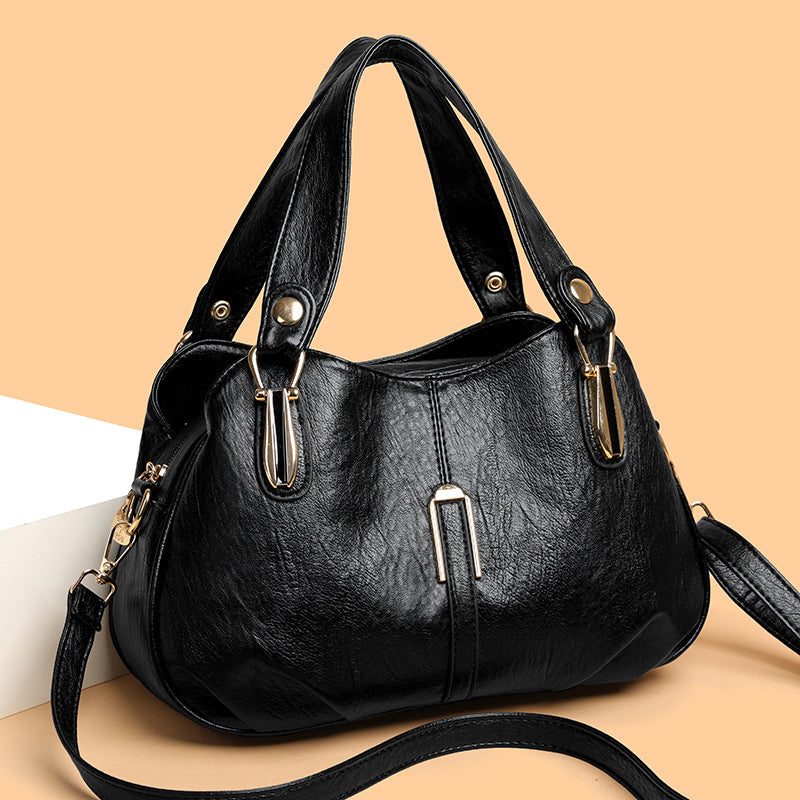 Stylish Versatile Shoulder & Crossbody Bag Women's Practical Casual Middle-aged Mom Handbag Bag Retro