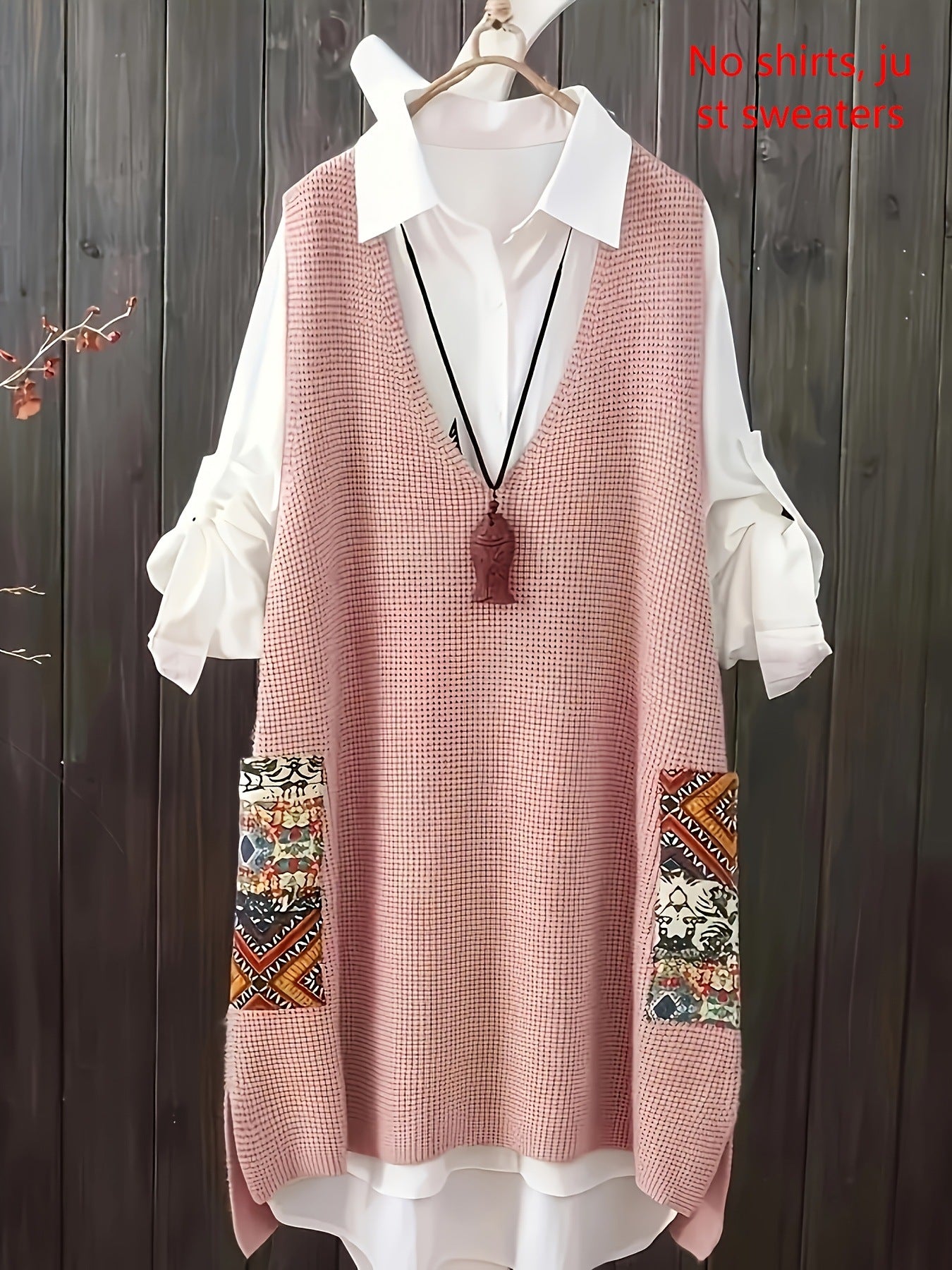 New Korean Knitted Vest Loose V-neck Top For Women's