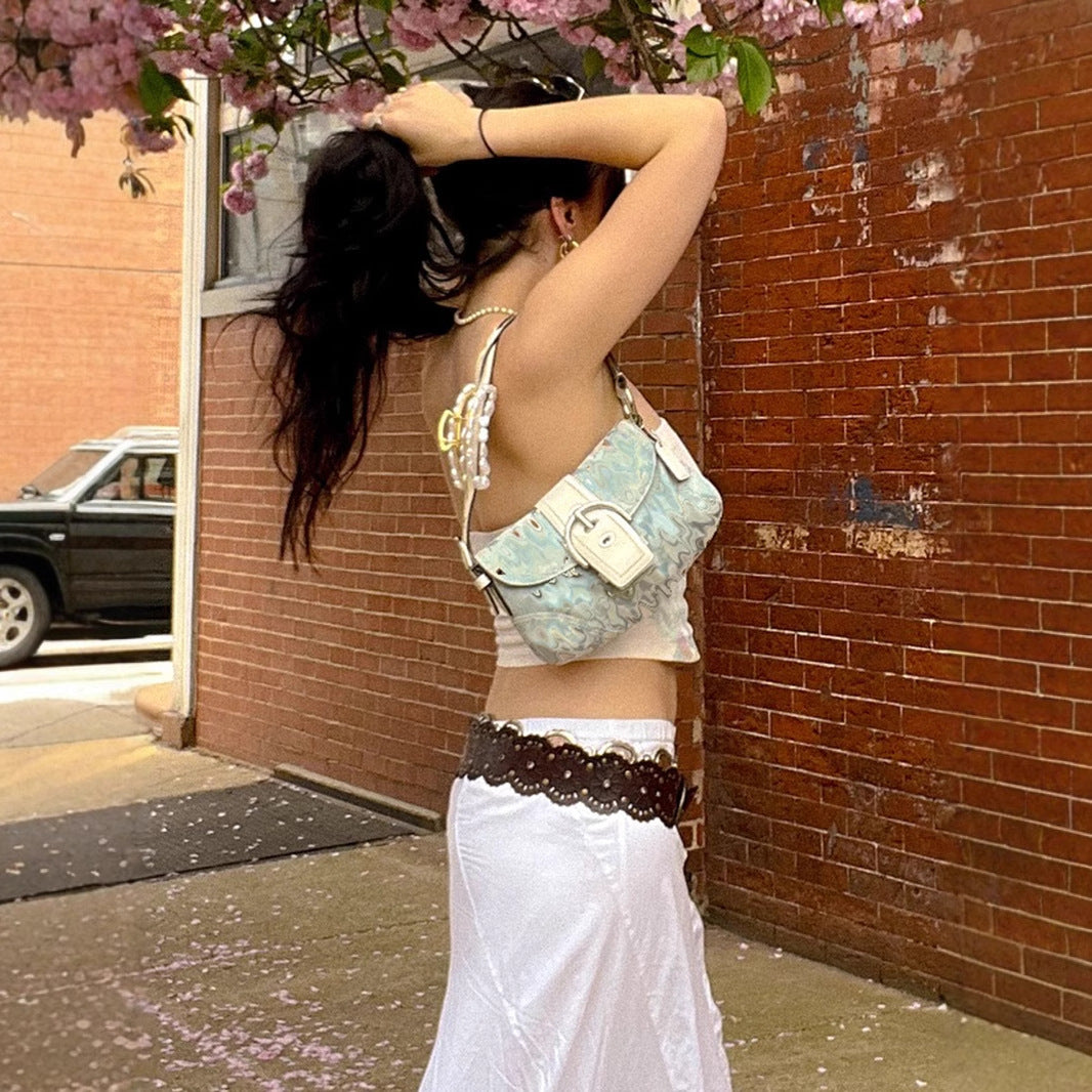 Girl's Younger Island Shell Flower Tube Top Vest For Women's