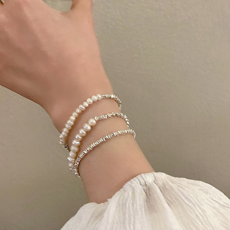 Pearl Silver Fashion Bracelet For Women