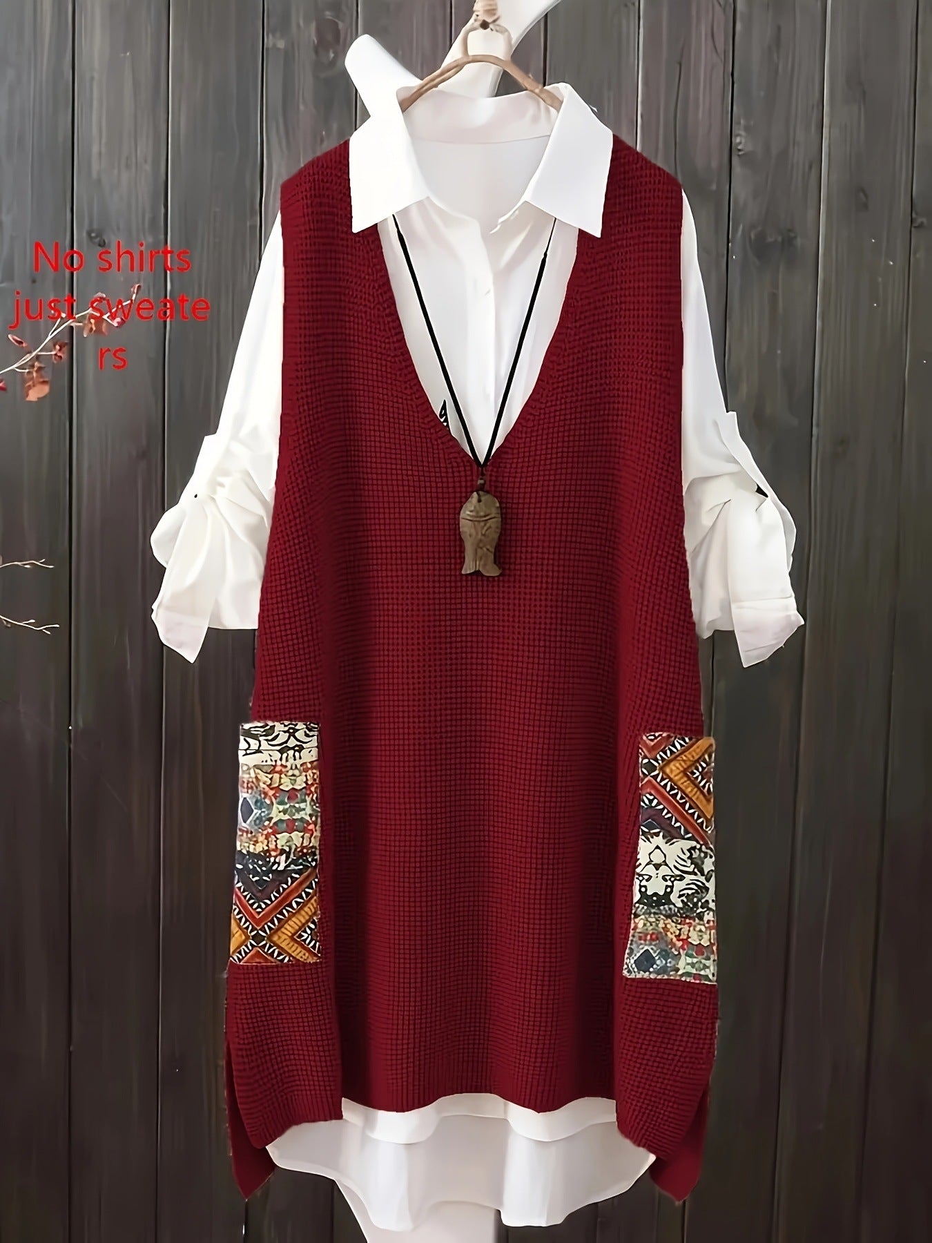 New Korean Knitted Vest Loose V-neck Top For Women's