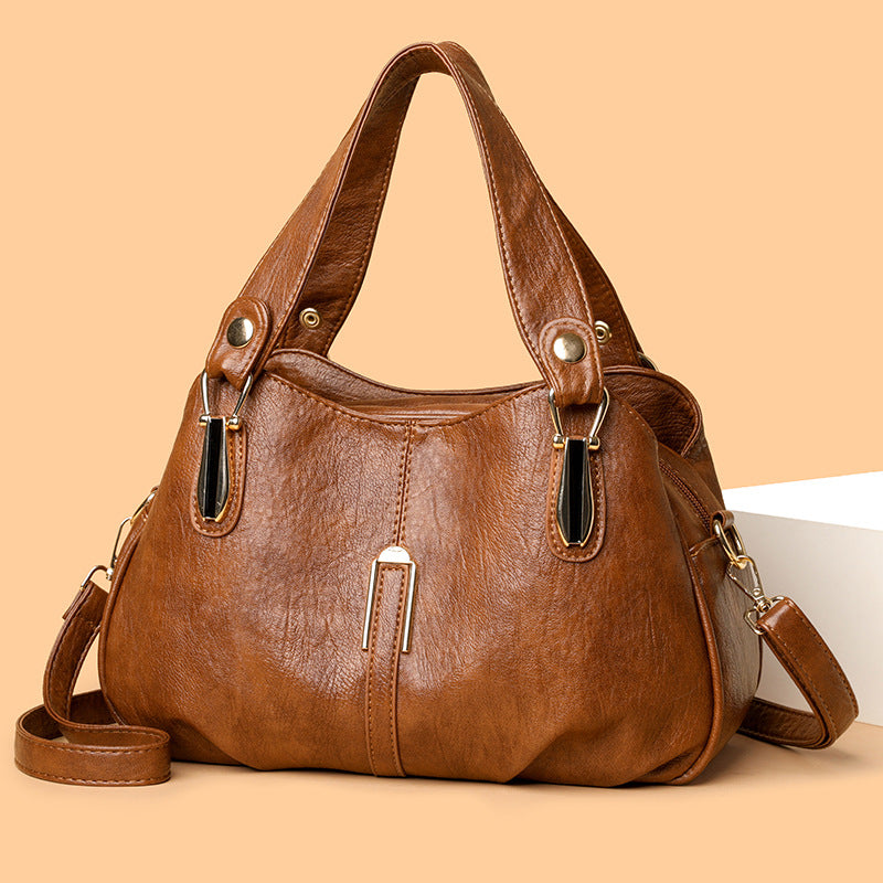Stylish Versatile Shoulder & Crossbody Bag Women's Practical Casual Middle-aged Mom Handbag Bag Retro