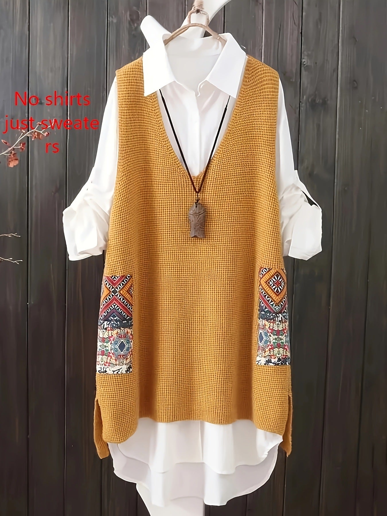 New Korean Knitted Vest Loose V-neck Top For Women's