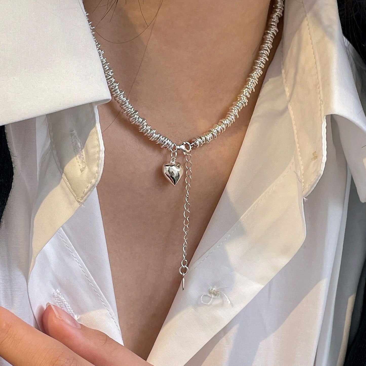 Light Luxury High-grade Ring Love 2 in 1 Necklace Women's Bracelet