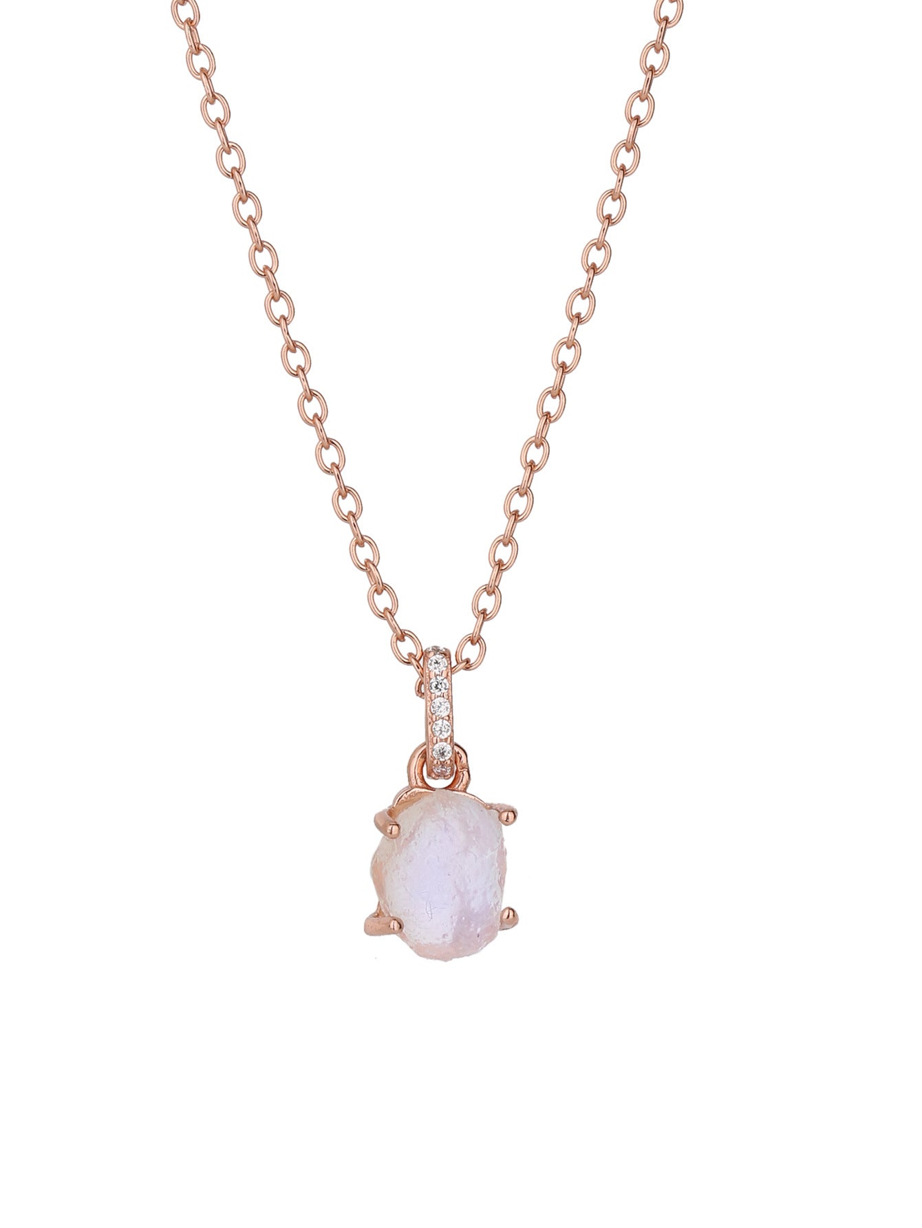 S925 Sterling Silver Moonstone Pendant Necklace Women's Niche Design Fashion All-matching Jewelry