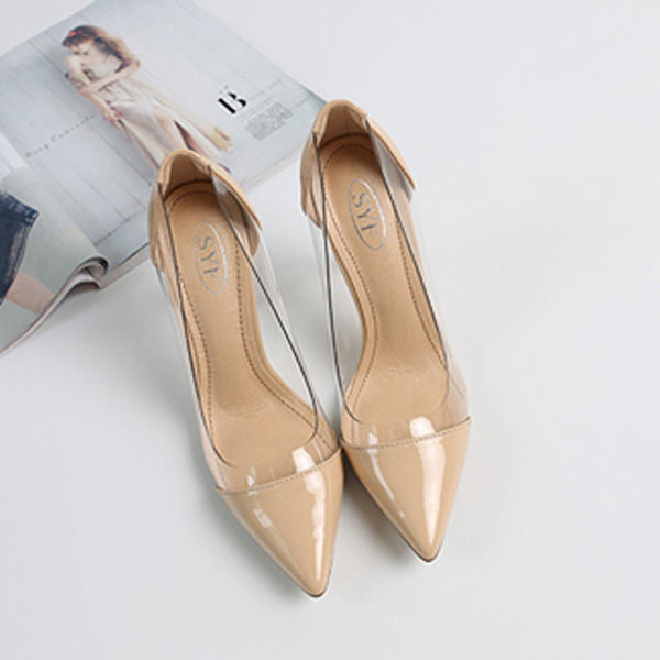 Transparent Nude High Heels Women's Stiletto Heel Summer