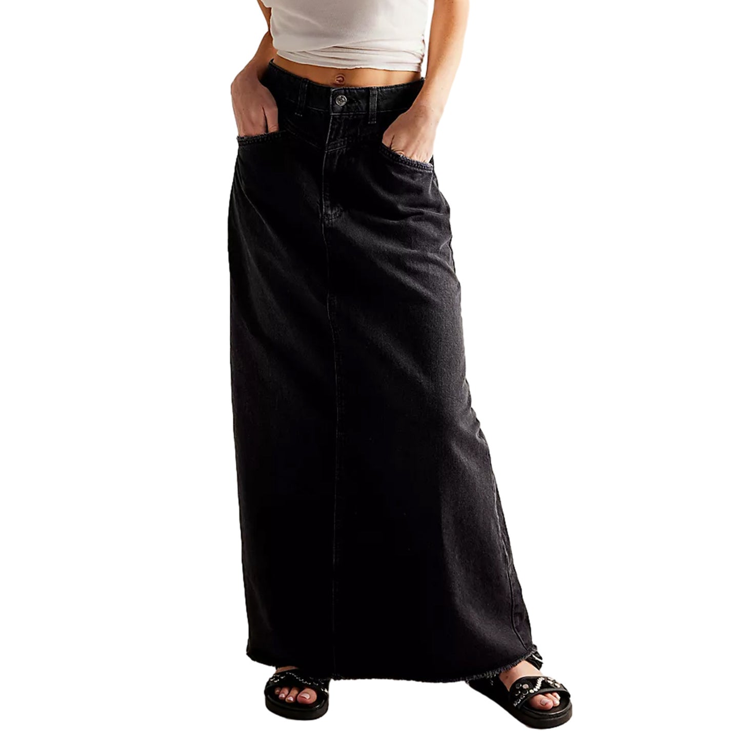 Loose Straight Casual Denim Skirt Women's