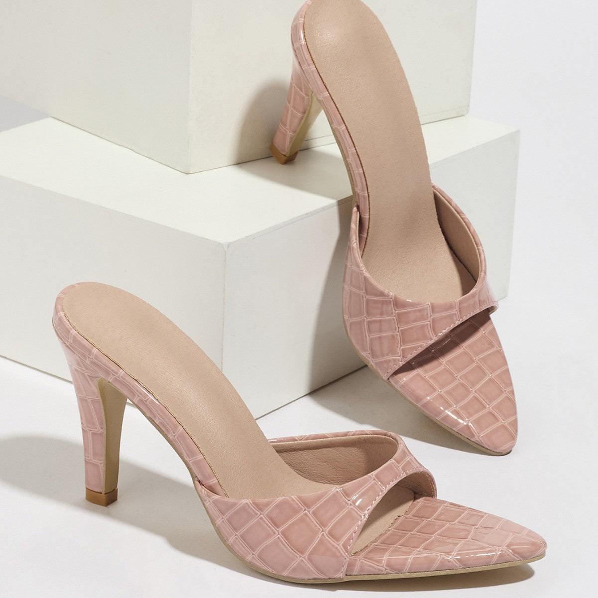 Sexy Summer Pointed Toe Open Toe Stiletto Heel Slippers For Women's