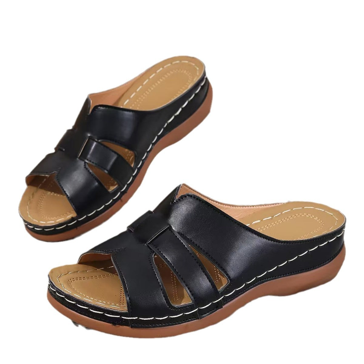 Everyday Comfort Slides – Simple, Stylish, and Supportive Plus Size Women's European And American Style Slippers