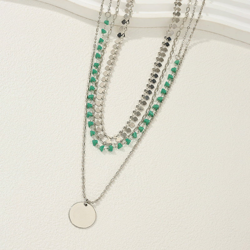 Four Twin Necklace Suit Vintage Pendant Women's Jewelry