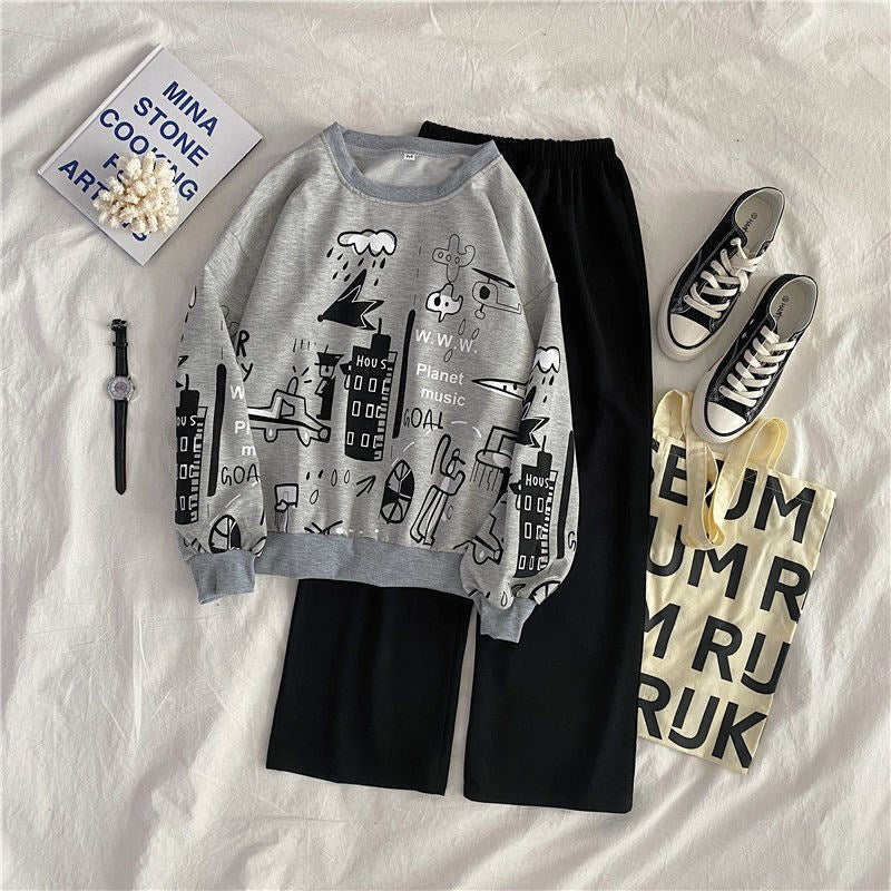 Korean Style Loose Top For Casual Sports Students