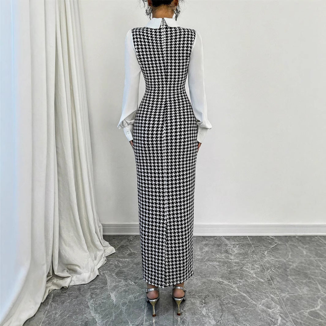 Elegant Fake Two Pieces Women's Bodycon Dress