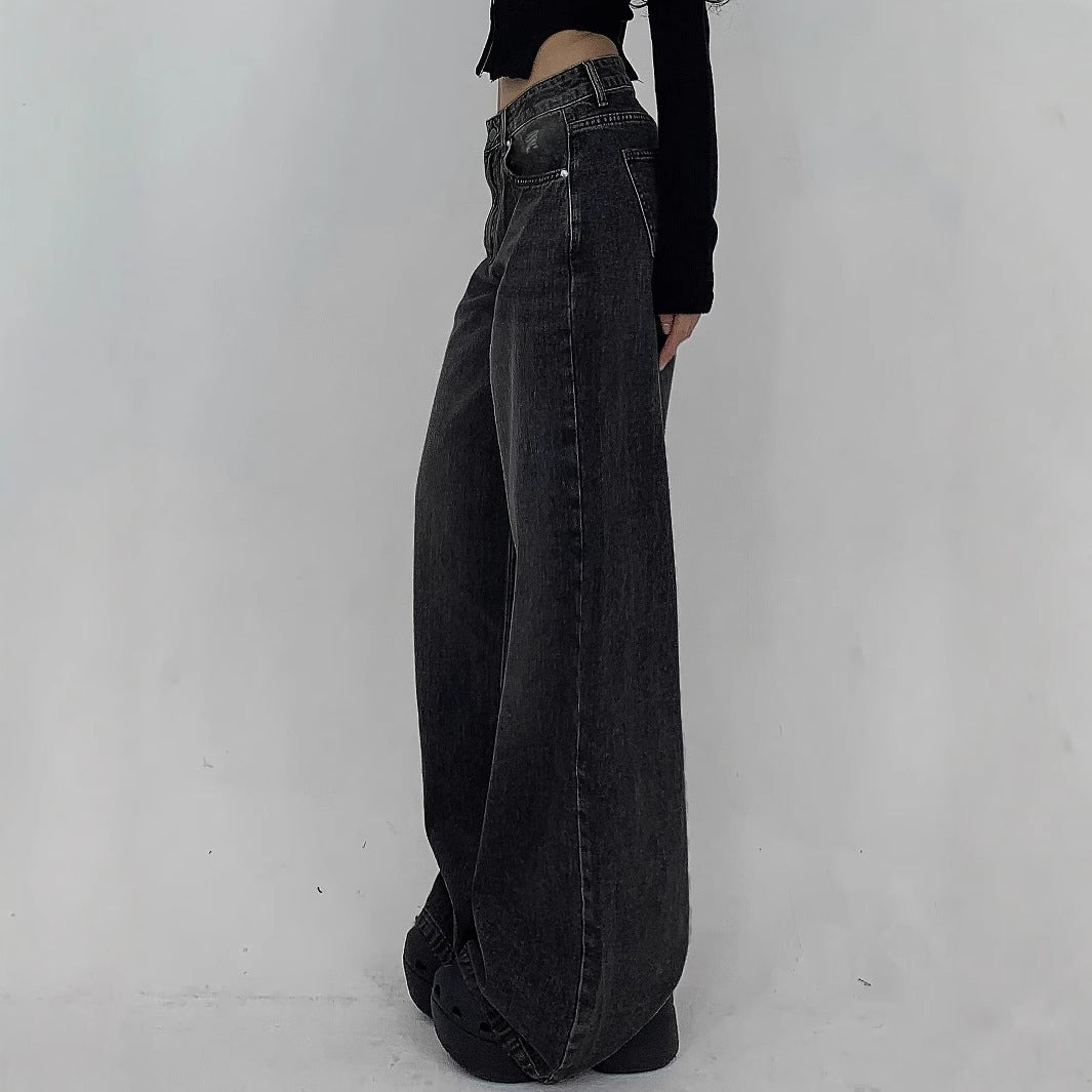 American Wide Leg Super Long Mop Jeans