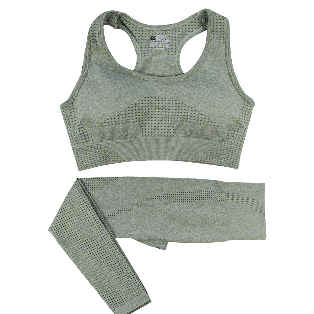 Seamless 2-Piece Workout Set – Sculpt, Support & Slay Tracksuit High Waist Leggings Workout Sportswear Gym Clothing Fitness Crop Top Sports Suits Gym Set