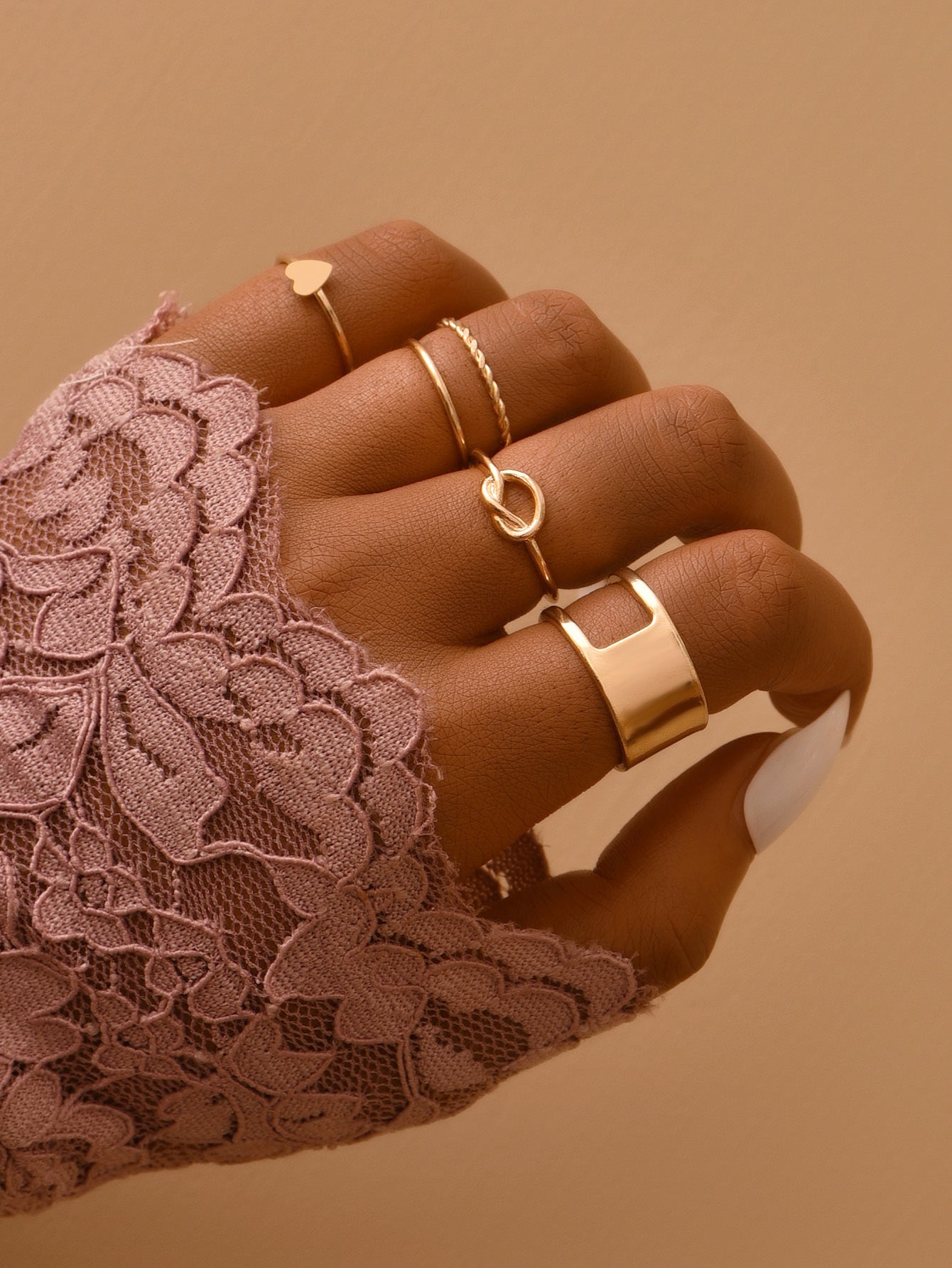 Boho Chic Midi & Knuckle Ring Pack Metal Ring Set Women