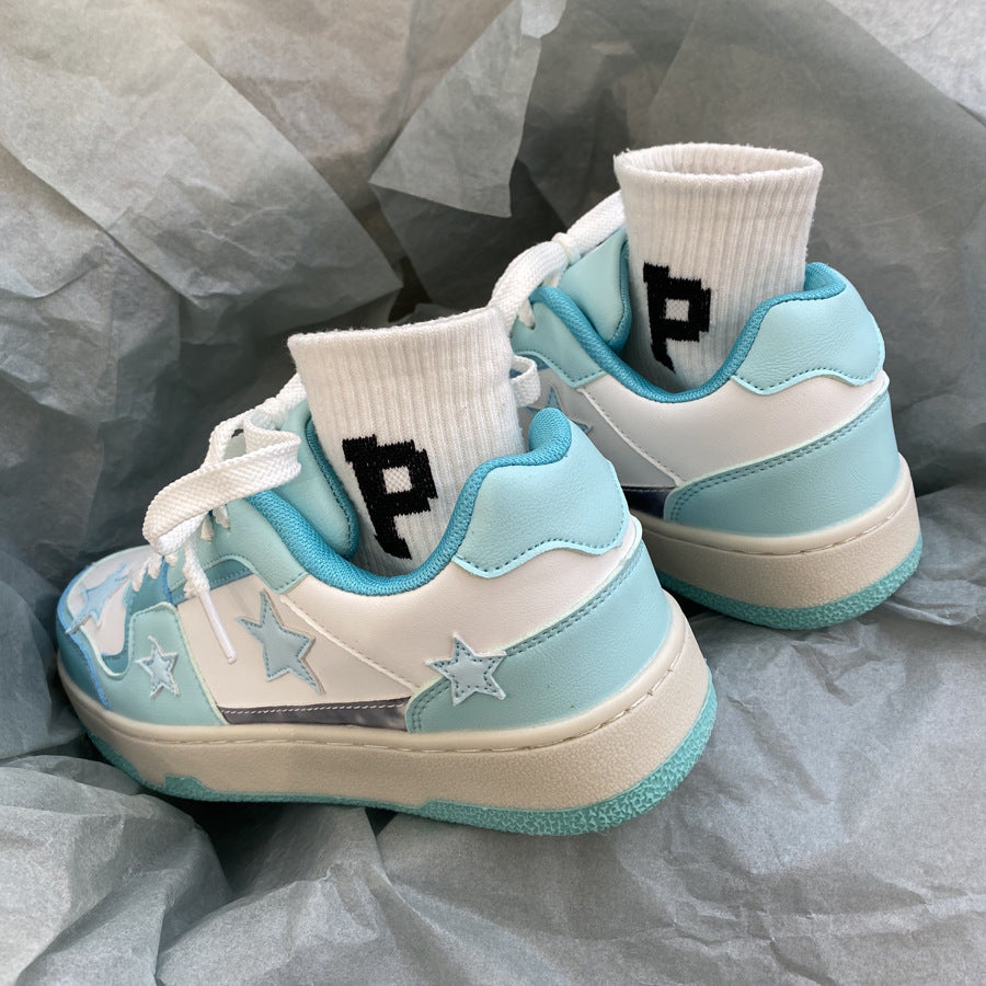Flat Bottom Low Top Skateboard Shoes For Women