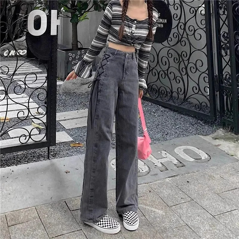 SpringSummer New Straight Loose All-matching Slimming Wide-leg Pants