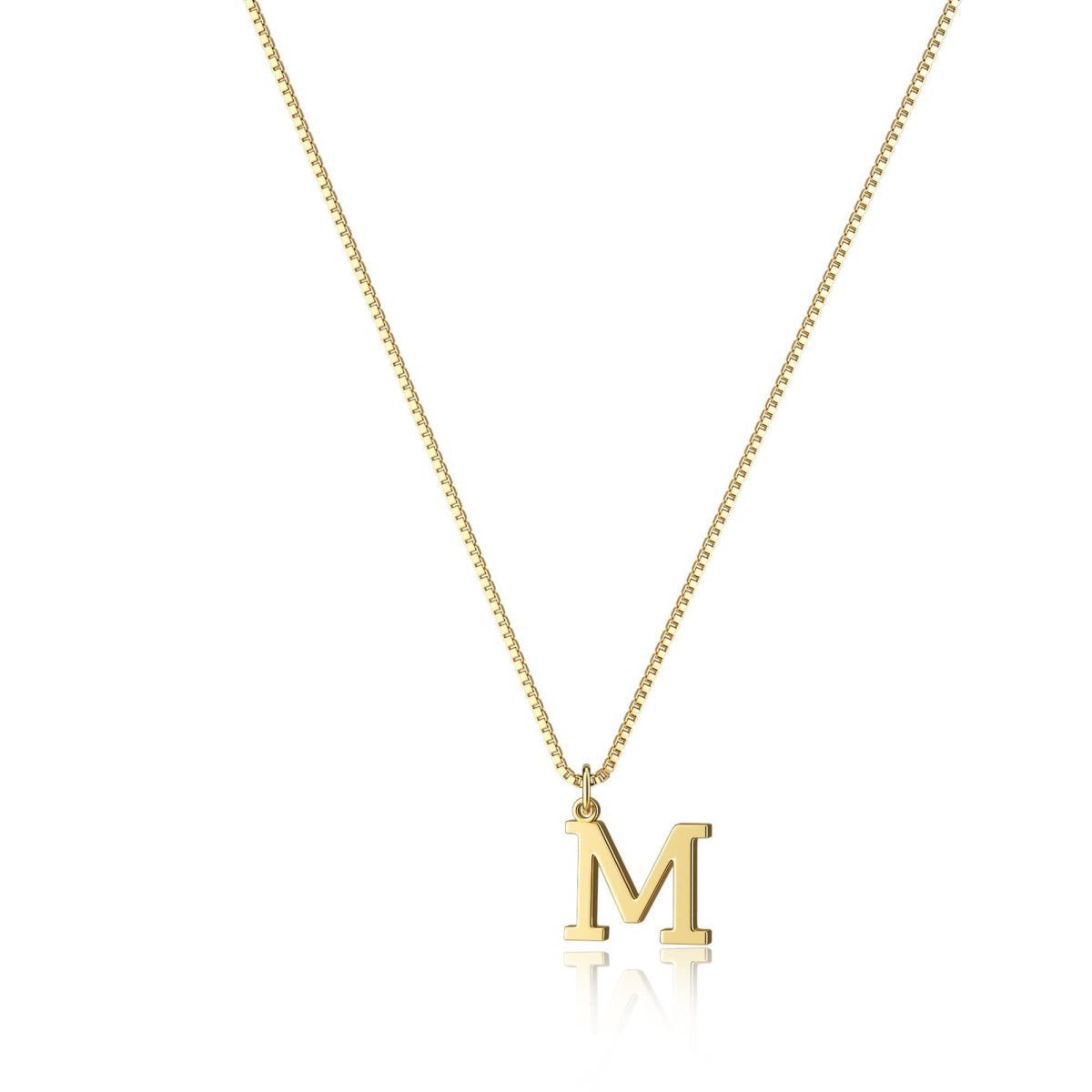 Elegant Gold Finish Monogram Necklace | Perfect Personalized Gift Copper-plated Gold Fashion Exquisite Personality All-matching