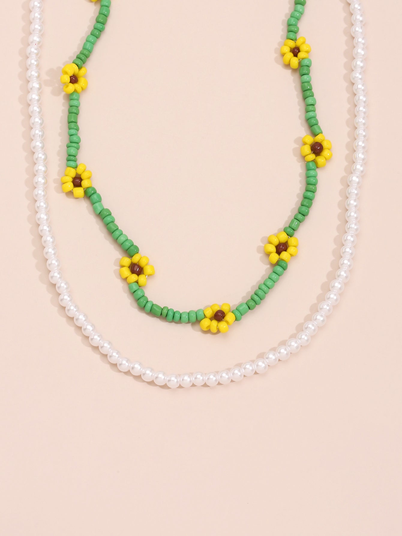 Fashionable Simple Irregular Double All-match Necklace For Women's