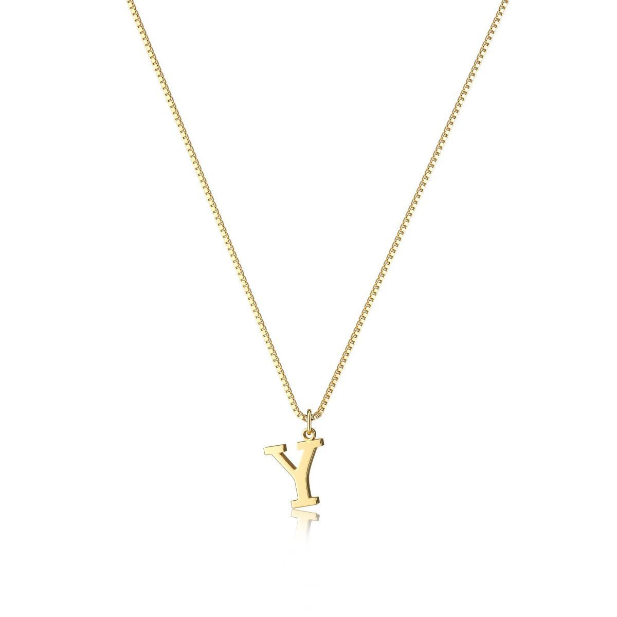 Elegant Gold Finish Monogram Necklace | Perfect Personalized Gift Copper-plated Gold Fashion Exquisite Personality All-matching