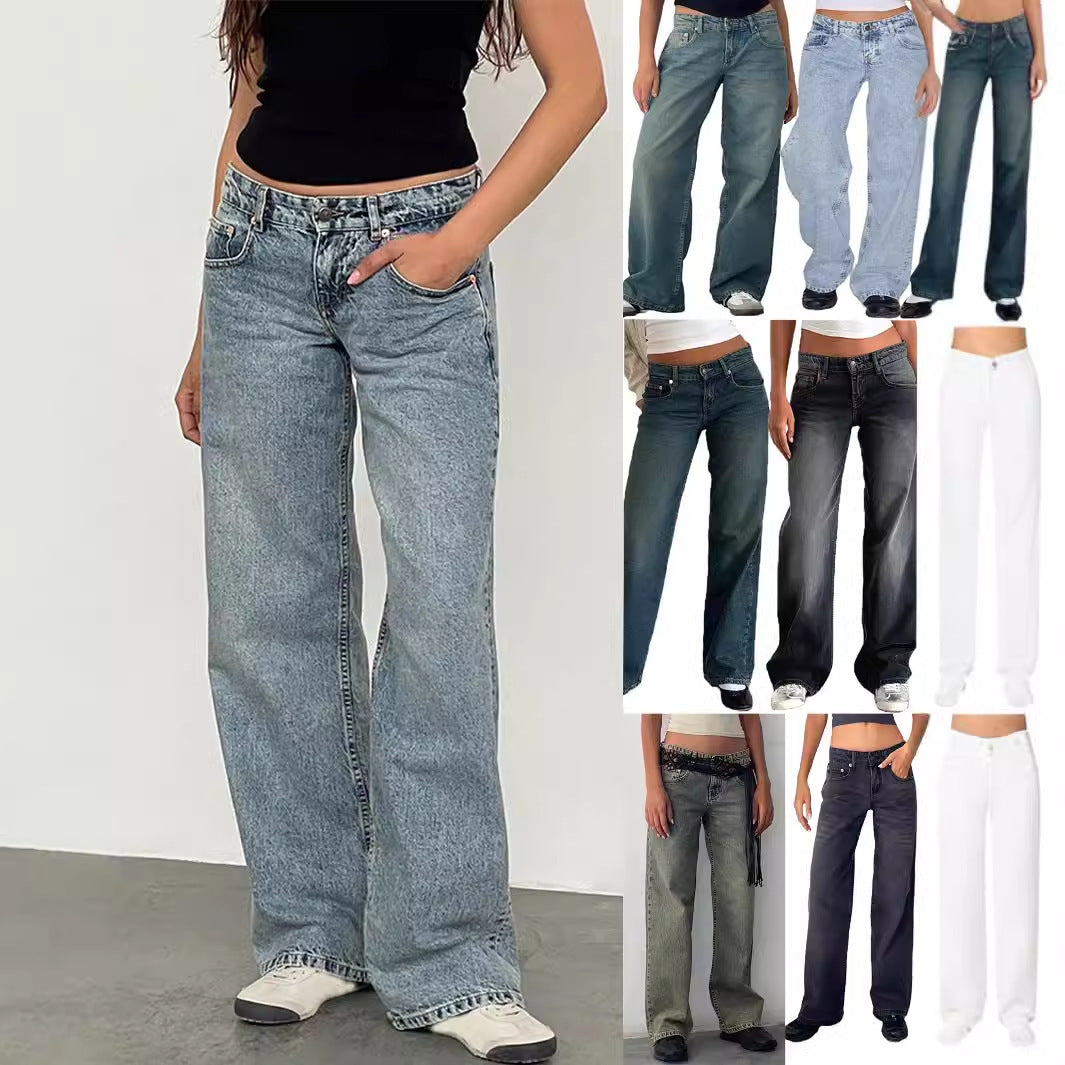 Casual High Quality Women's Straight Jeans For Women's