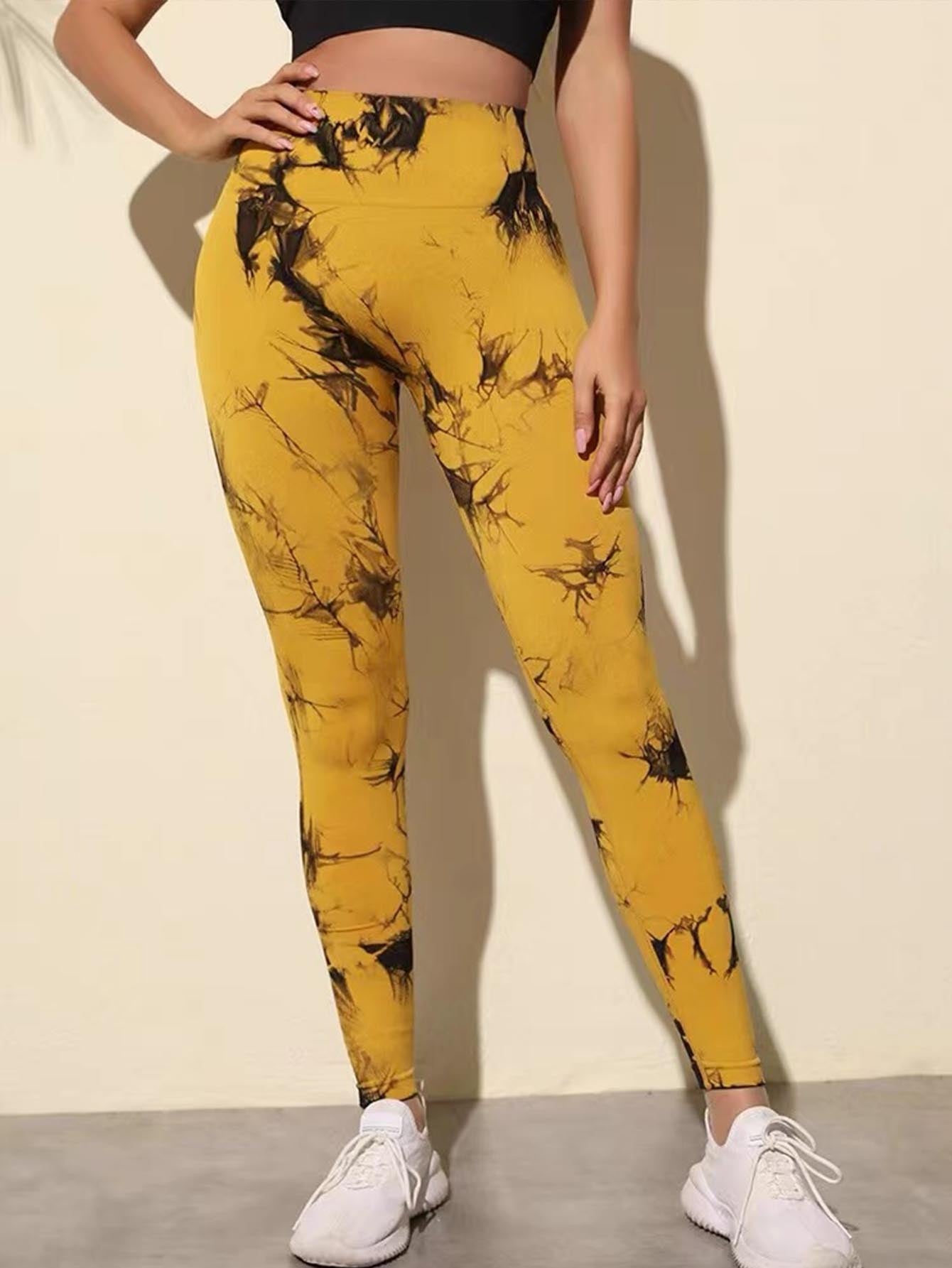 Tie-Dye Scrunch Leggings – Confidence Meets Comfort Tie Dye Workout Seamless Leggings For Women High Waist Gym Leggings Yoga Pants, Seamless Leggings For Women High Waist Yoga Pants, Scrunch Butt Lifting Elastic Tights