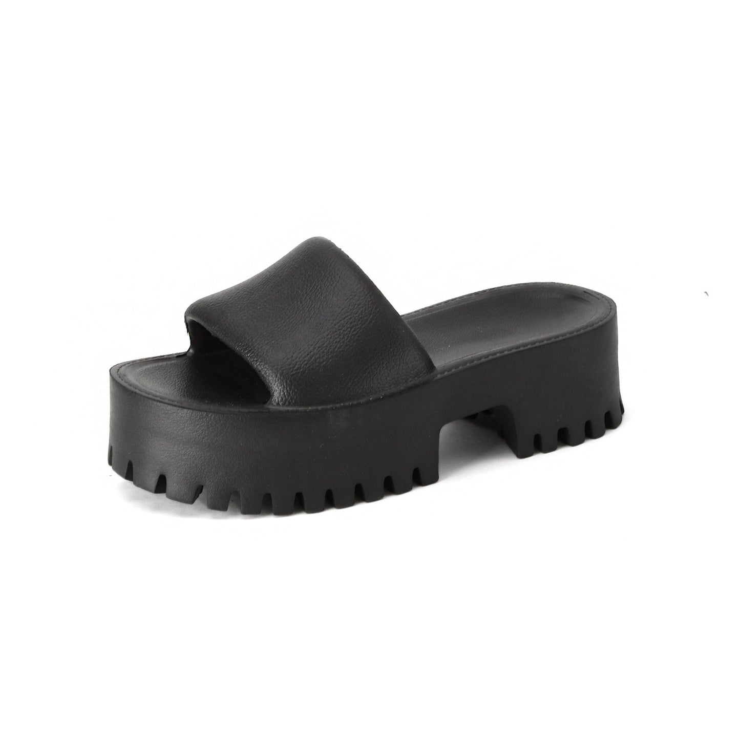 Trendy Chunky Platform Slide Sandals with Lug Sole Women's Platform High Heel Fashion EVA Slippers
