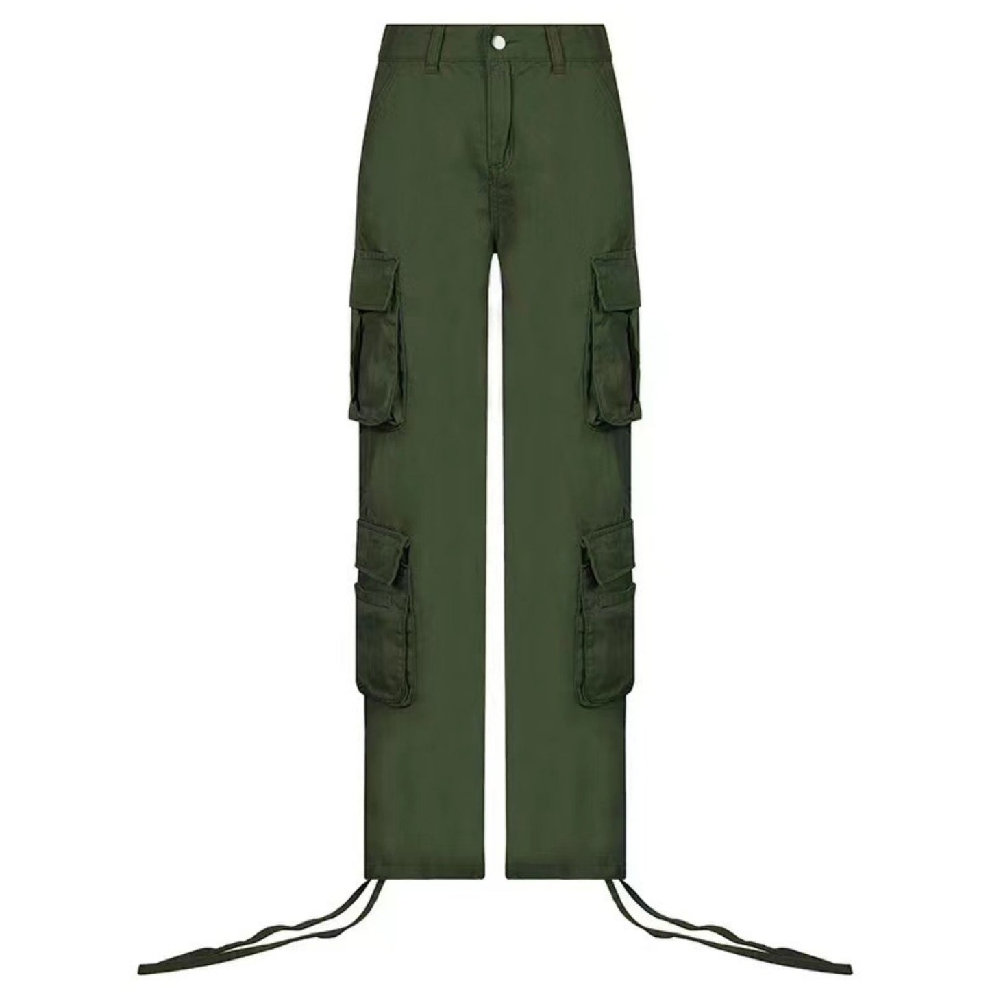 Urban Edge Multi-Pocket Cargo Pants – Streetwear Utility Meets Comfort Trendy Workwear Denim Casual Pants For Women