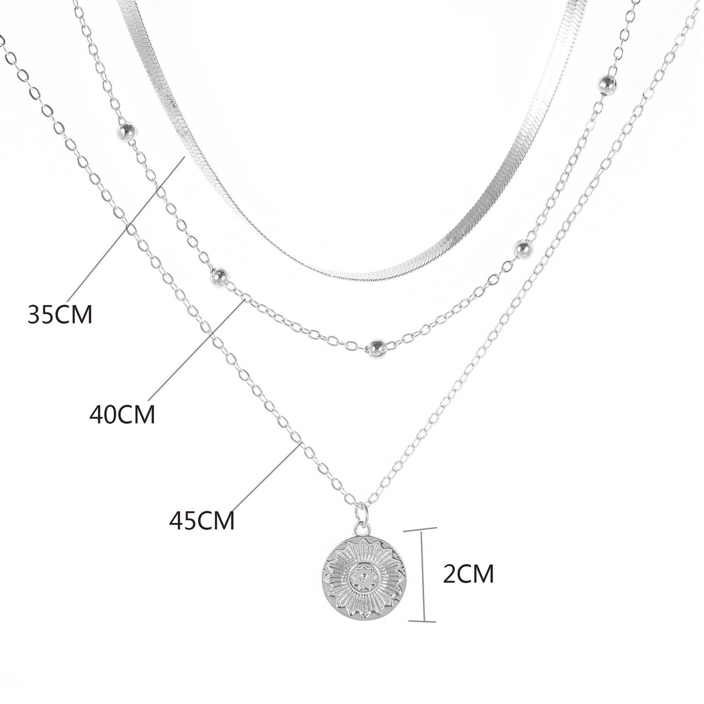 Fashion Personalized Simple Multi-layer Lotus Pendant Necklace