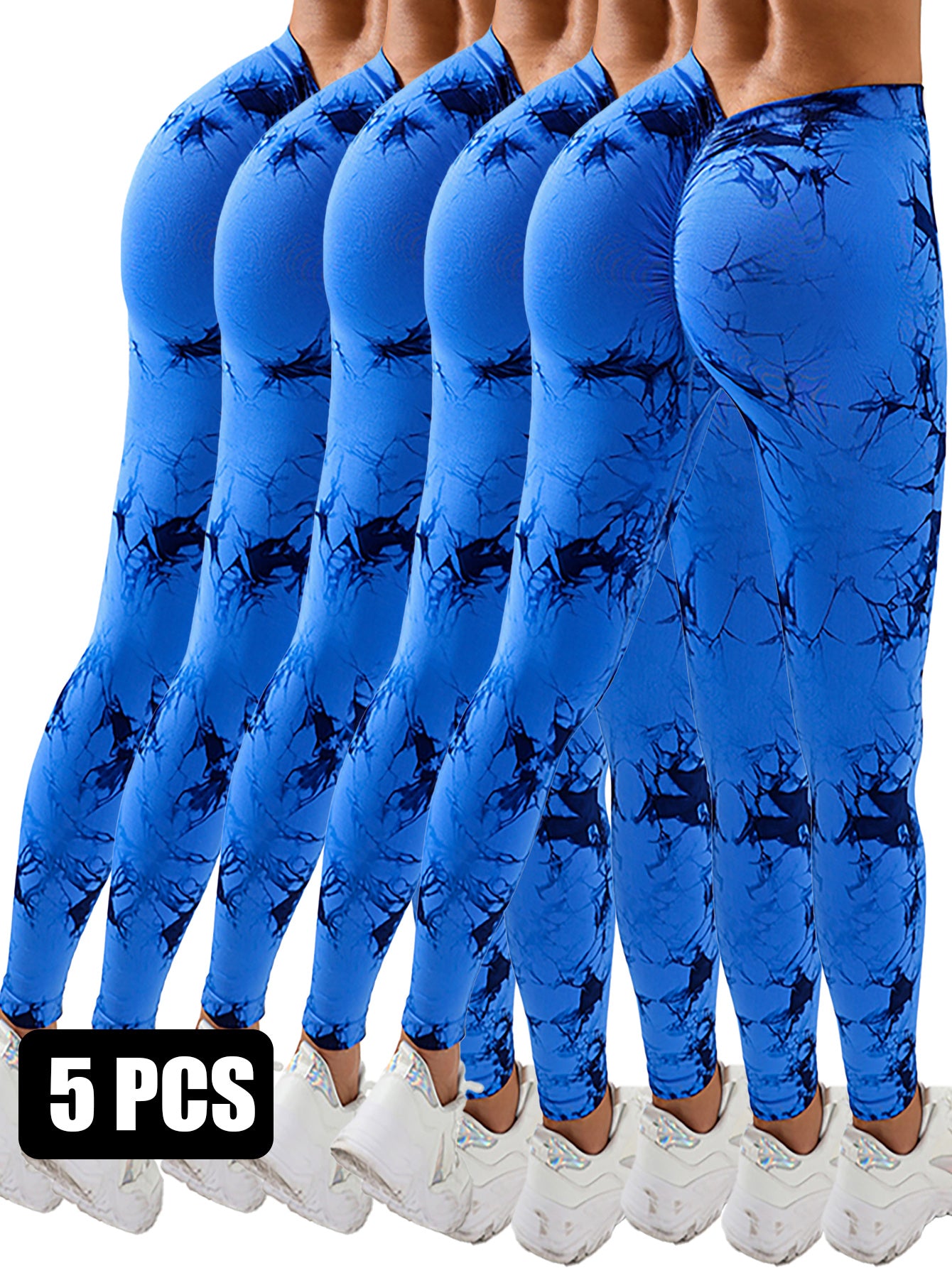 Tie-Dye Booty Boost Leggings (5-Pack) Dyed Yoga Pants With A Waistband At The Lower Back Active Yoga Pants