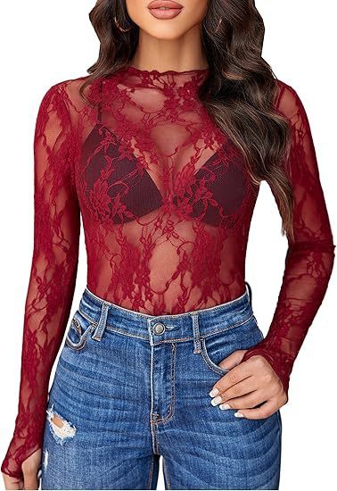 Mesh Top Long Sleeve Transparent Crop Top For Women's