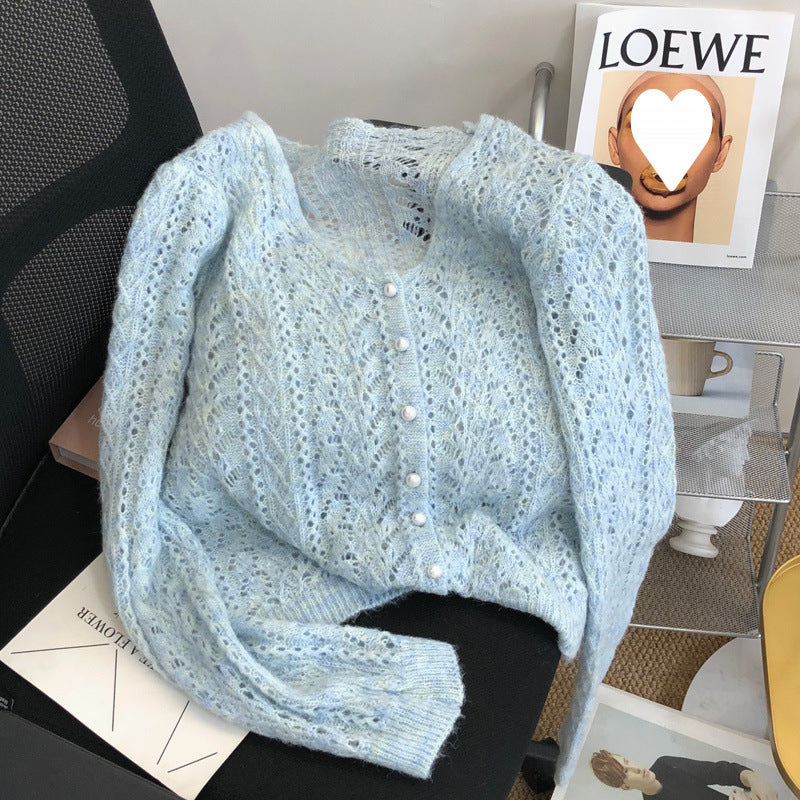 Fashionable Soft Glutinous Mohair Knitted Sweater