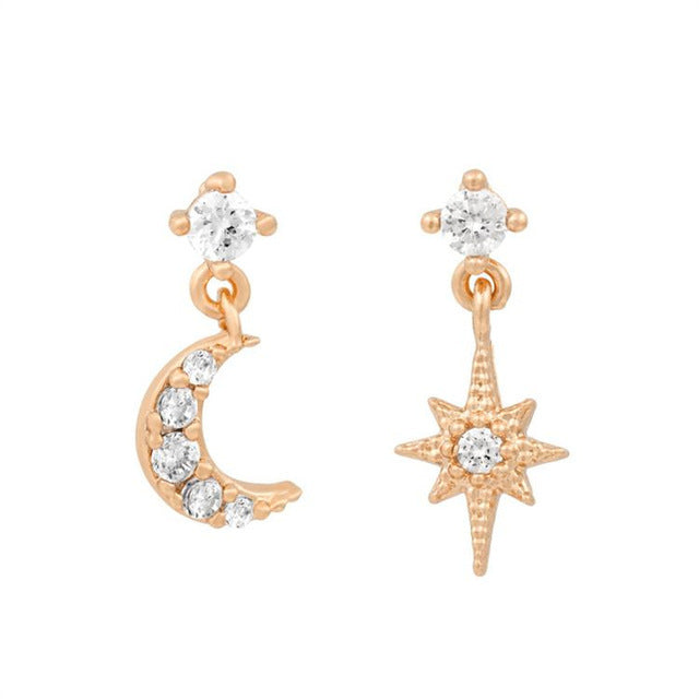 New Design Stainless Steel Cubic Zirconia Chain Hoop Earring