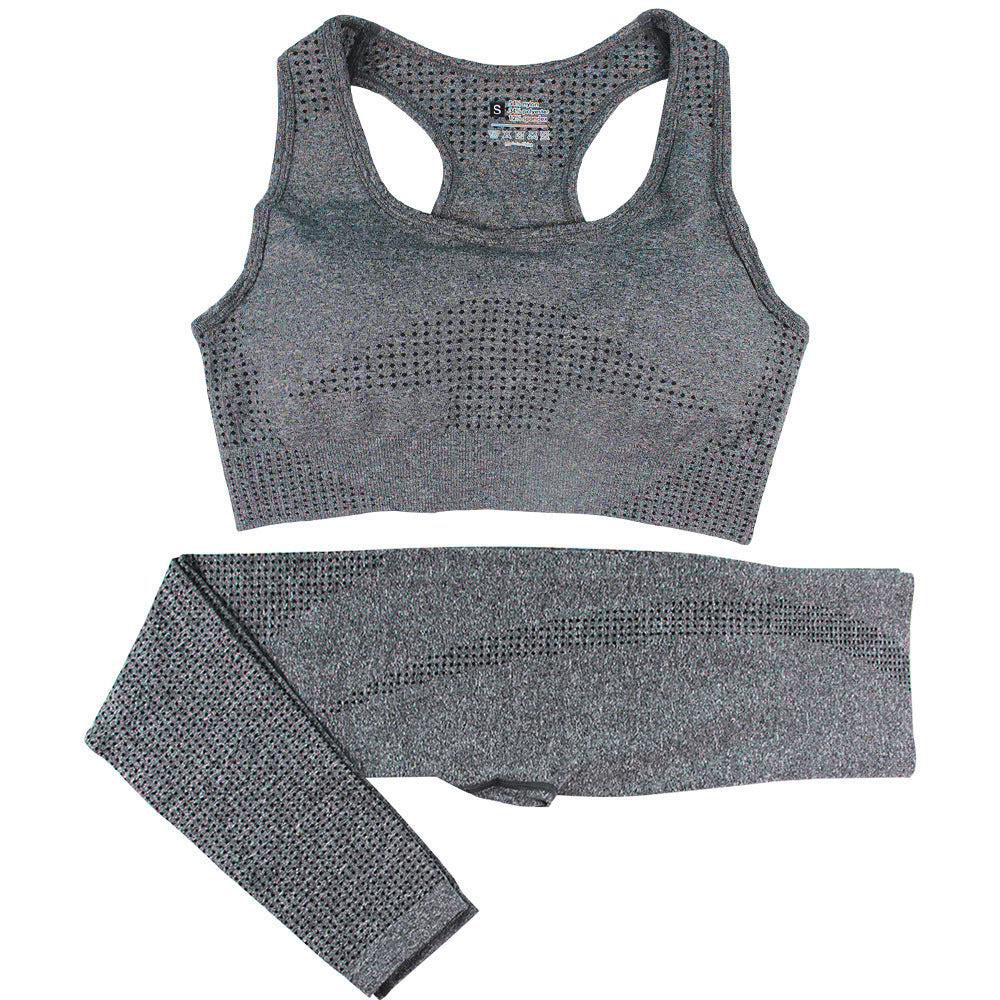 Seamless 2-Piece Workout Set – Sculpt, Support & Slay Tracksuit High Waist Leggings Workout Sportswear Gym Clothing Fitness Crop Top Sports Suits Gym Set
