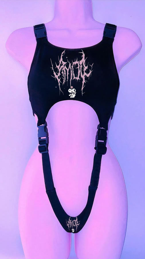 Sexy Goth Skinny Crop Y2k Short Vest