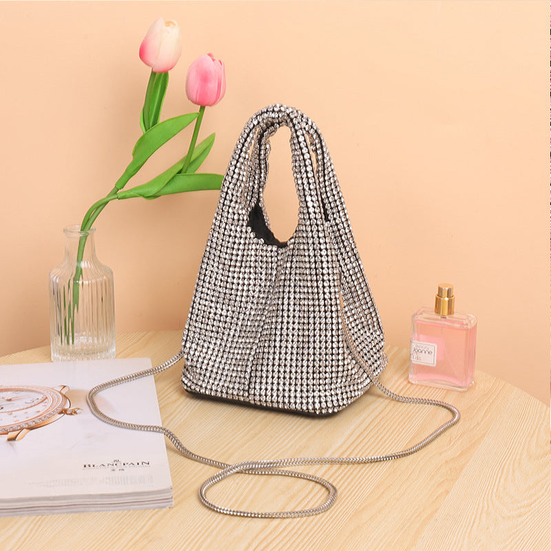 Chic Tweed Mini Shoulder Cross Body Portable Chain Gas Evening Bag – Elegant Everyday Style For Women's