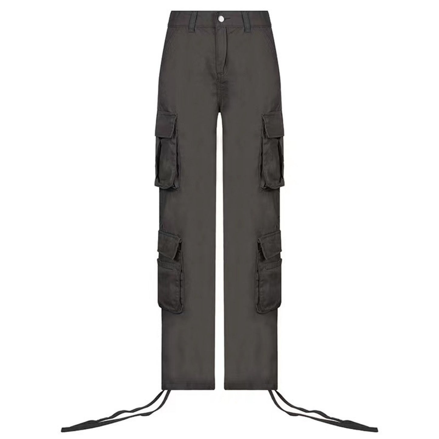 Urban Edge Multi-Pocket Cargo Pants – Streetwear Utility Meets Comfort Trendy Workwear Denim Casual Pants For Women