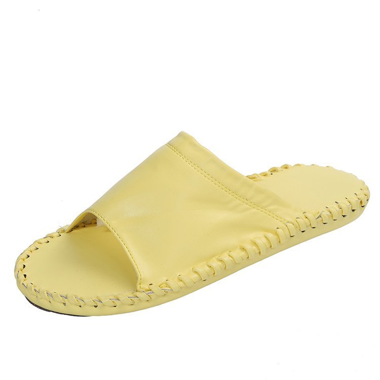 Cozy Pop Slides – Vibrant, Comfy & Ready to Lounge Women's Fashion Flat Hand-sewn Bottom Slippers
