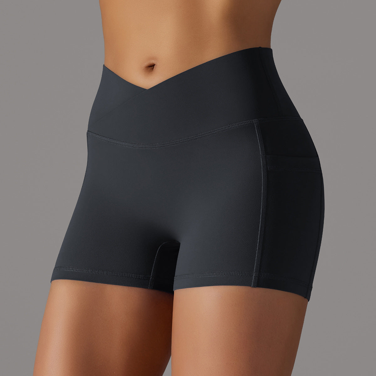 Sculpted Scrunch Shorts – Curve-Enhancing Fit with Pockets Yoga Shorts With Phone Pocket Design Fitness Sports Pants For Women Clothing